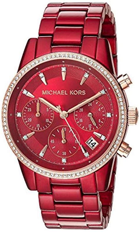 red michael kors watch
